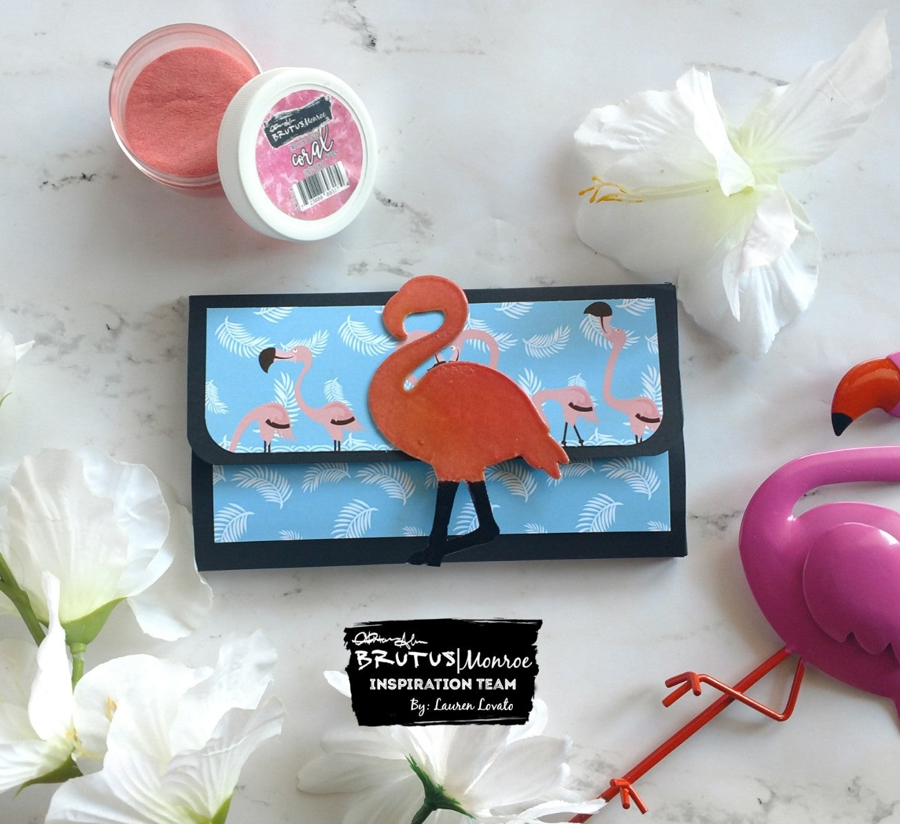 Sticky Note Wallet Featuring Fabulous Flamingo Paper