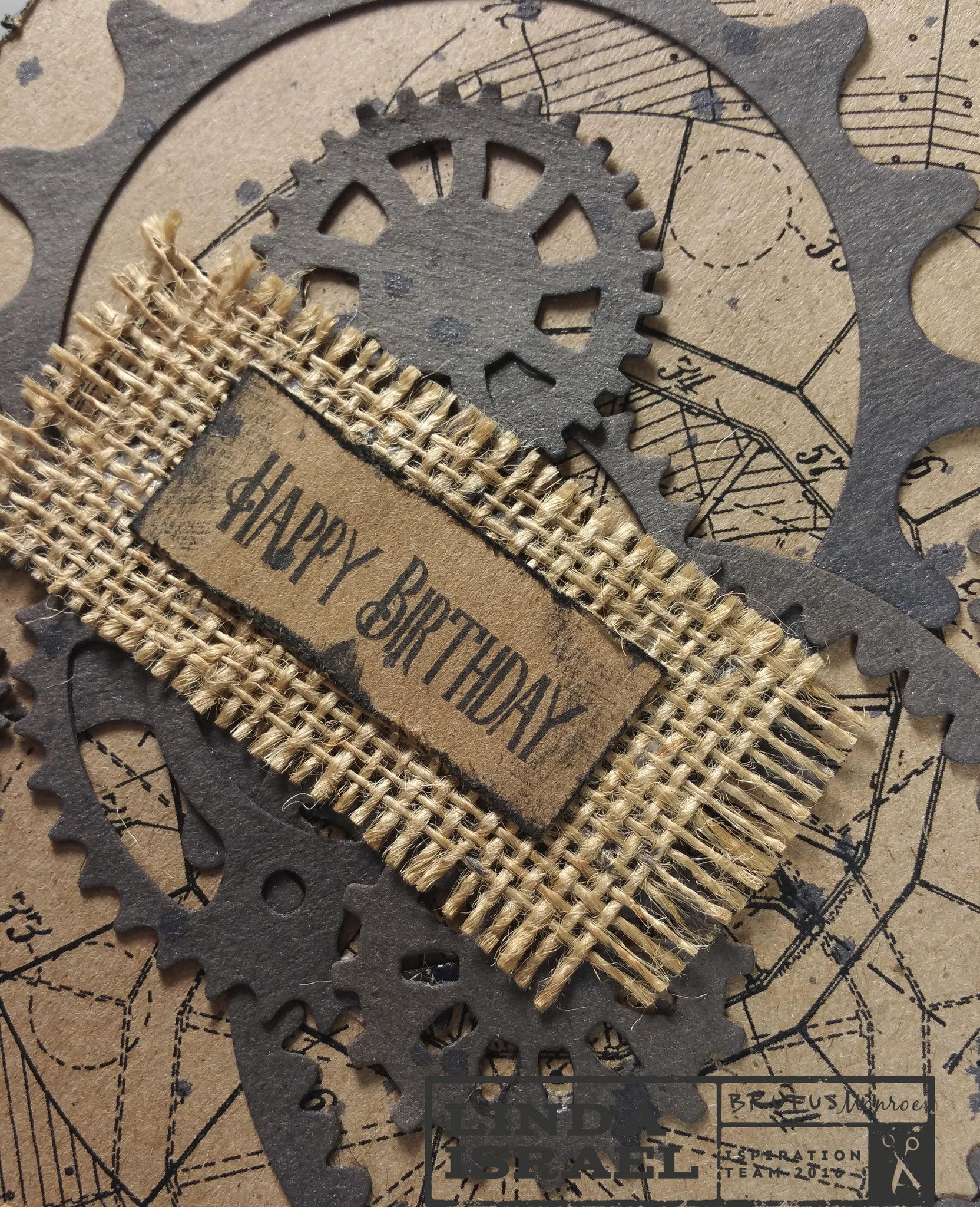 Blueprint and Gears - A Masculine Card