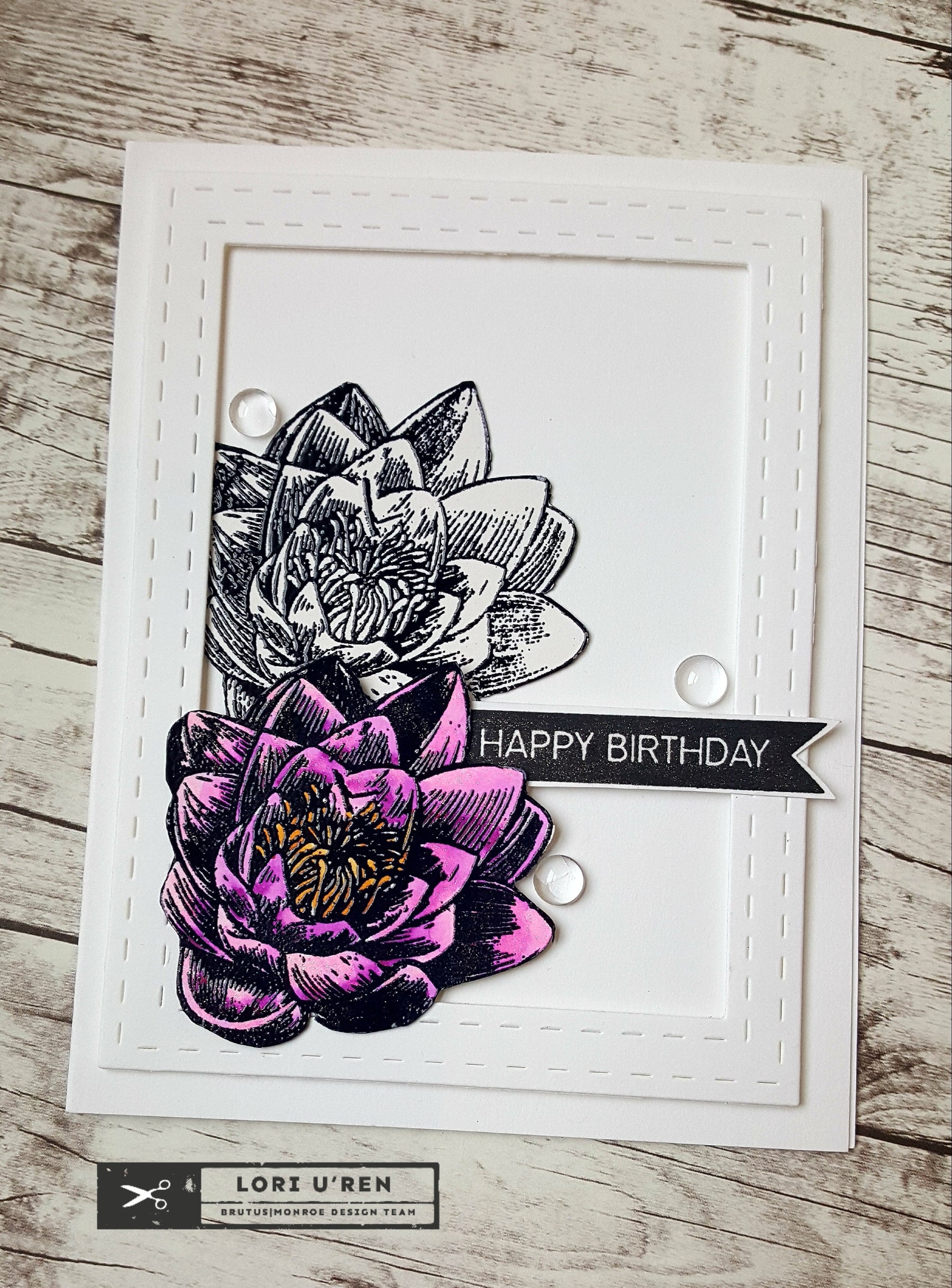 Happy Birthday Card | Baroque Background Stamp