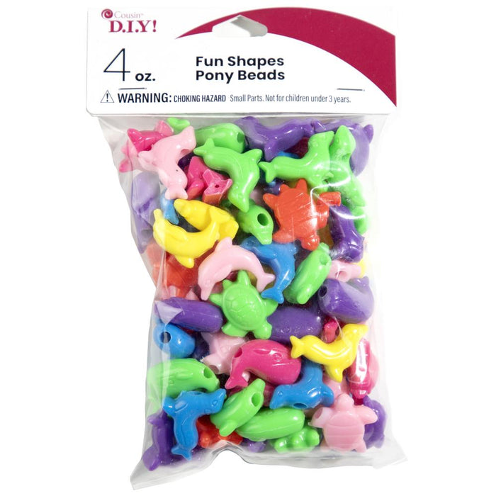 Fun Shapes Pony Beads 4oz