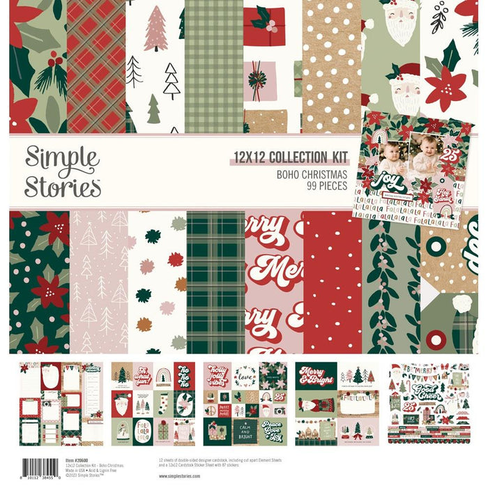 Simple Stories Collection Kit 12"X12" | Boho Christmas