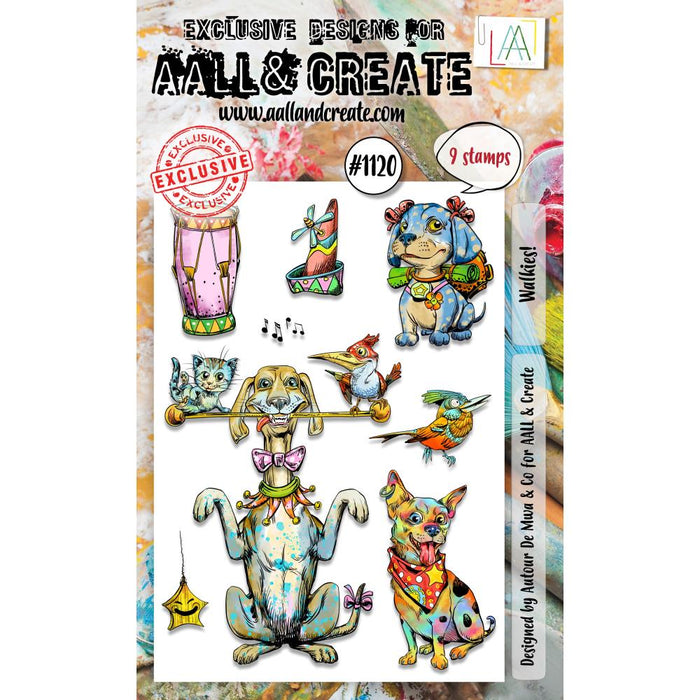 AALL And Create A6 Photopolymer Clear Stamp Set | Walkies!