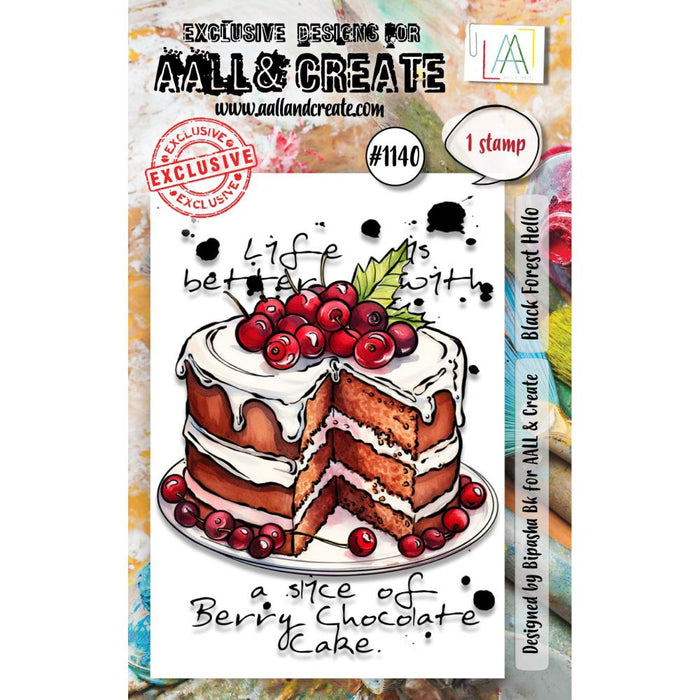 AALL And Create A7 Photopolymer Clear Stamp Set | Black Forest Hello