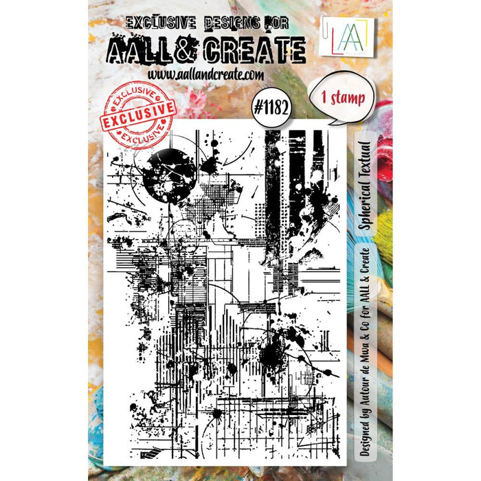 AALL And Create A7 Photopolymer Clear Stamp Set | Spherical Textual