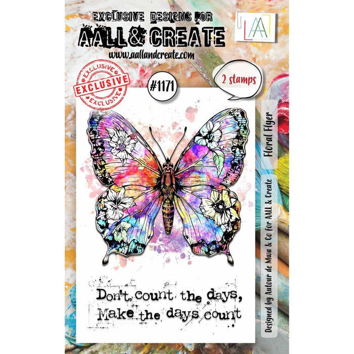 AALL And Create A7 Photopolymer Clear Stamp Set | Floral Flyer