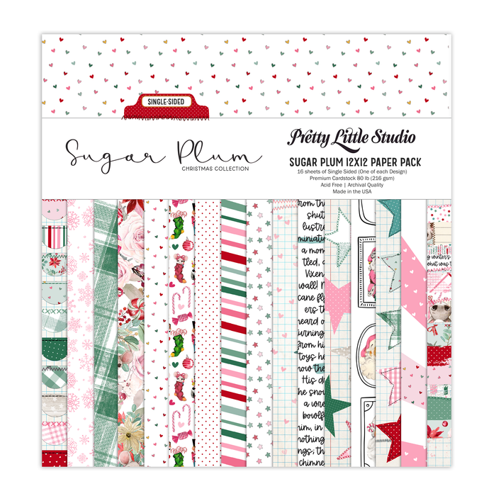 Pretty Little Studio - Sugar Plum MAIN 12x12 Single Sided Paper Pack