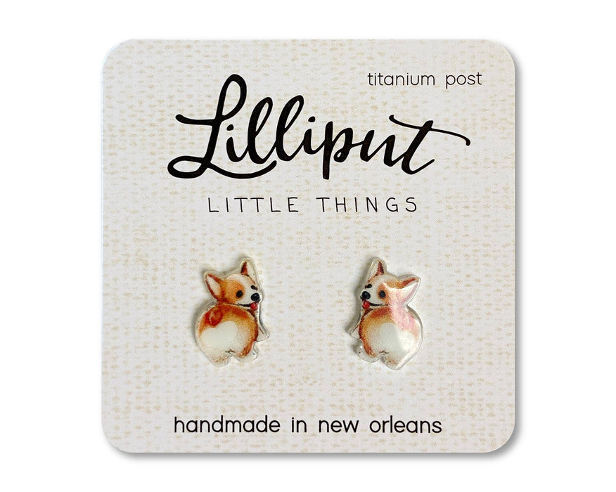 Lilliput Little Things - Corgi Butt Earrings // Dog Lover Gift