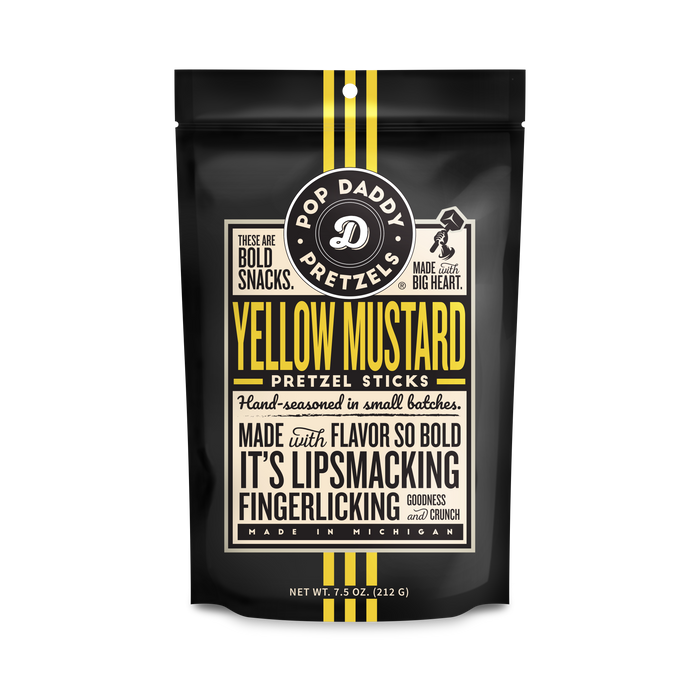 Pop Daddy Yellow Mustard Seasoned Pretzels 7.5oz