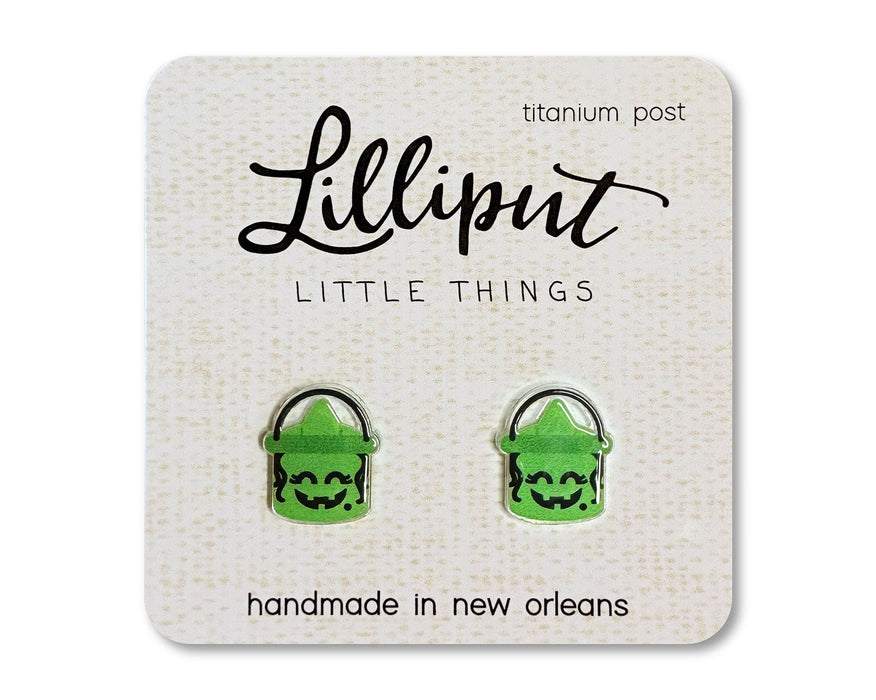 Lilliput Little Things - Retro Treat Bucket Earrings - Witch