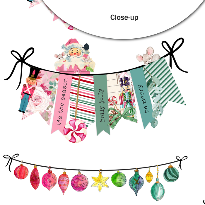 Pretty Little Studio - Fruit Cake Christmas Banners Ephemera Cutout (10 pc)