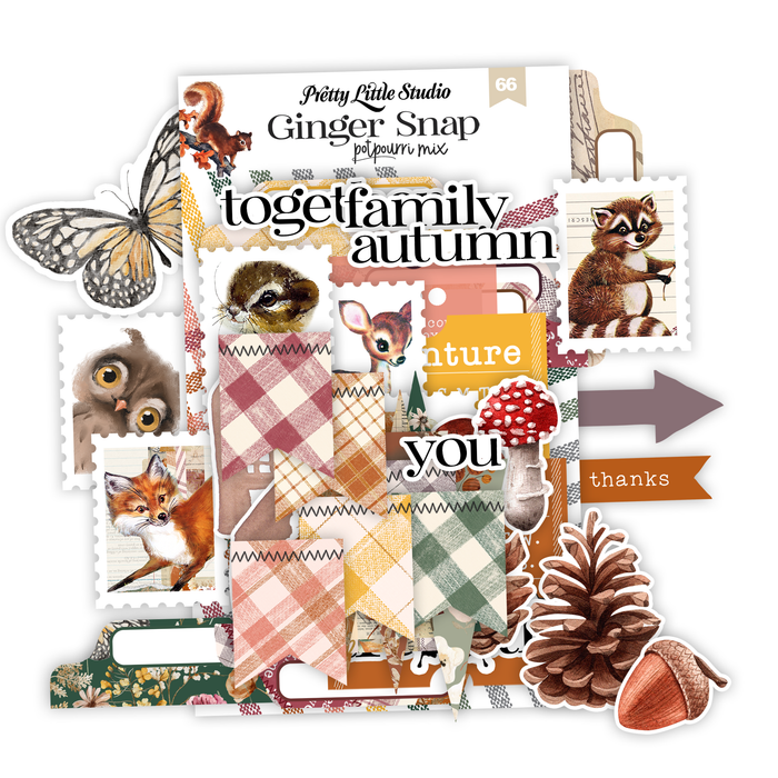 Pretty Little Studio - Potpourri Fall Mix Ephemera  (66 pc)