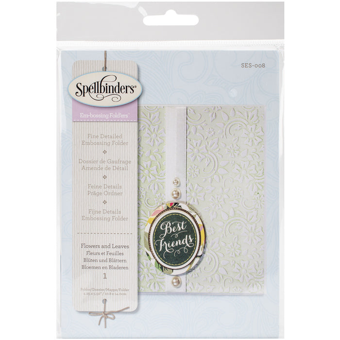 Spellbinders Embossing Folder Small-Flowers & Leaves