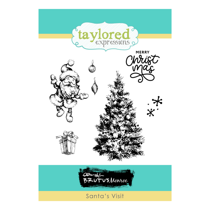 Brutus Monroe x Taylored Expressions | Santa's Visit Rubber Stamp