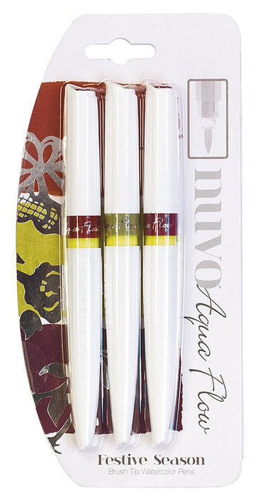 Nuvo Aqua Flow Pens 3/Pkg-Festive Season