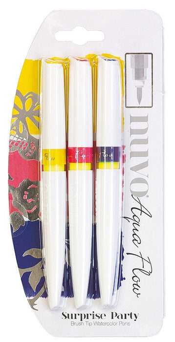 Nuvo Aqua Flow Pens 3/Pkg-Surprise Party