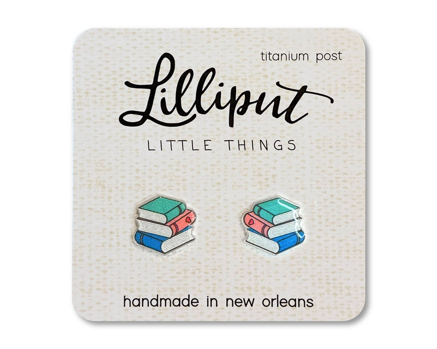 Lilliput Little Things - Book Stack Earrings