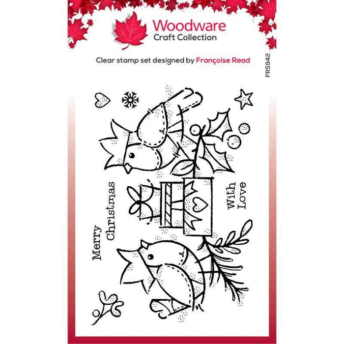 Ecstasy Crafts Distributing - Woodware Clear Singles Robin Party 4 in x 6 in Stamp