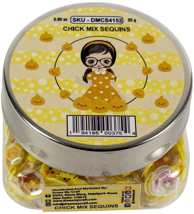 Dress My Craft Sequins 25gms-Chick Mix