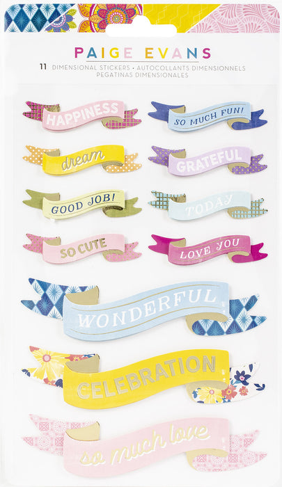 Paige Evans Wonders Dimensional Stickers 11/Pkg-Banners