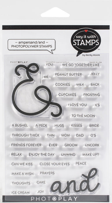 PhotoPlay Say It With Stamps Clear Stamps-Ampersand/And