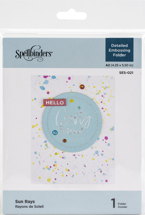 Spellbinders Embossing Folder-Sun Rays