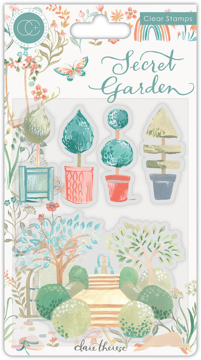 Craft Consortium A5 Clear Stamps-Topiary, Secret Garden