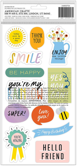 Kid At Heart Thickers Stickers 27/Pkg-Phrase/Foam