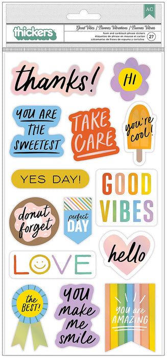 Kid At Heart Thickers Stickers 27/Pkg-Phrase/Foam