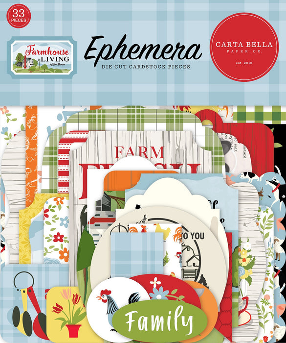 Carta Bella Cardstock Ephemera 33/Pkg-Icons, Farmhouse Living