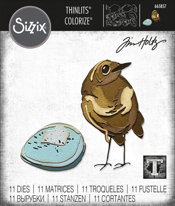 Sizzix Thinlits Dies By Tim Holtz 11/Pkg-Bird & Egg Colorize