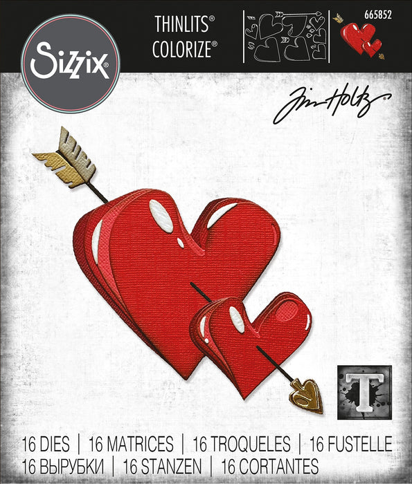 Sizzix Thinlits Dies By Tim Holtz 16/Pkg-Lovestruck Colorize