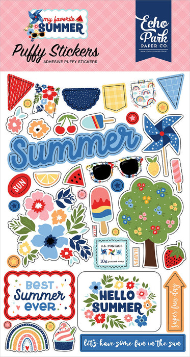 My Favorite Summer Puffy Stickers