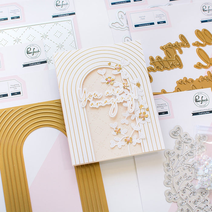 Pinkfresh Studio Hot Foil Plate-Arch Backdrop