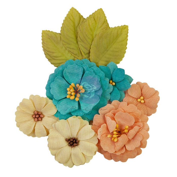 Prima Marketing Fabric Flowers-Gratitude/Majestic