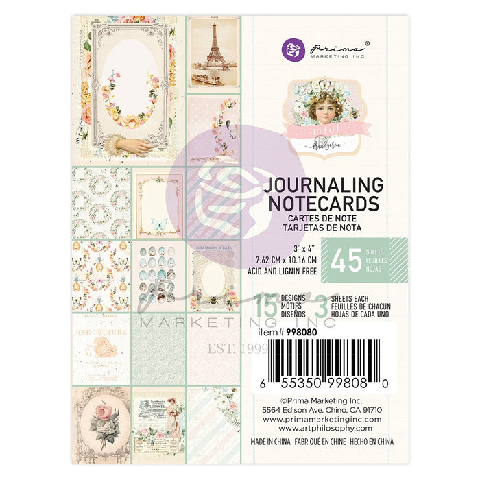 Miel By Frank Garcia Journaling Cards 3"X4" 45/Pkg-15 Designs/3 Each