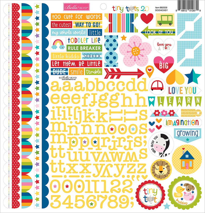 Tiny Tots 2.0 Cardstock Stickers 12"X12"-Doohickey