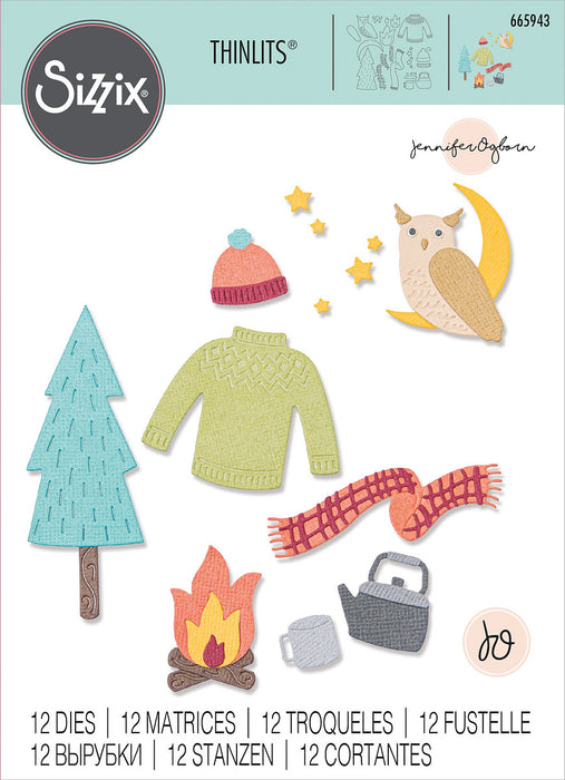 Sizzix Thinlits Dies By Jennifer Ogborn 12/Pkg-Cozy Woodland