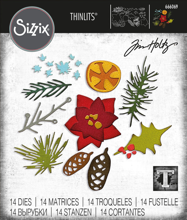 Sizzix Thinlits Dies By Tim Holtz 14/Pkg-Modern Festive