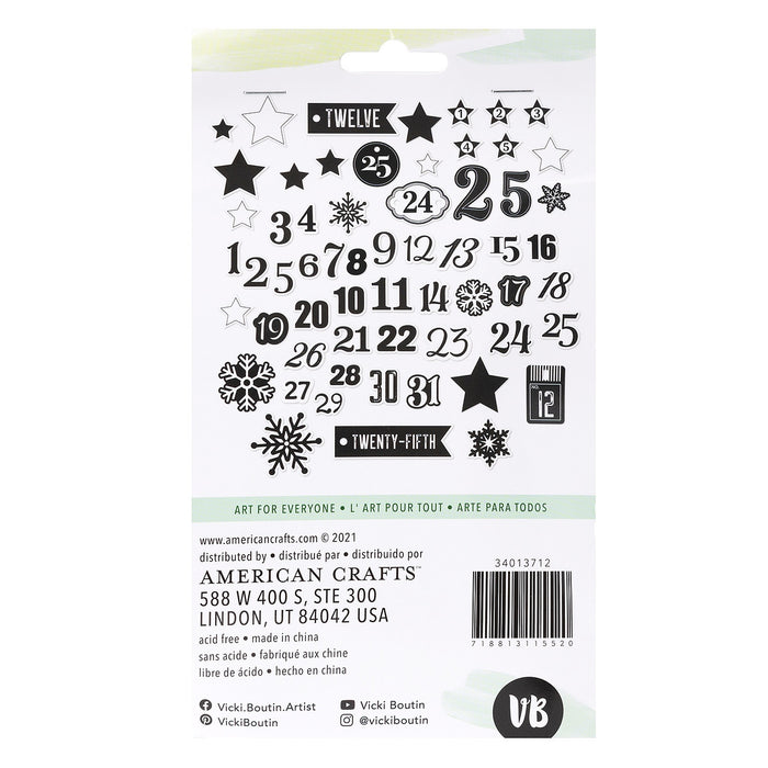 Vicki Boutin Evergreen & Holly Mixed Chipboard Stickers