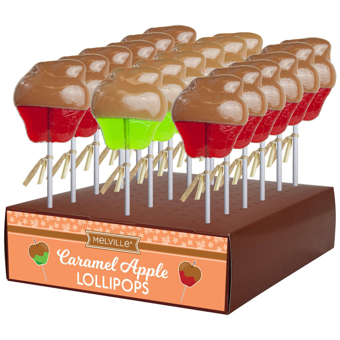 Caramel Apple Dipped Lollipops