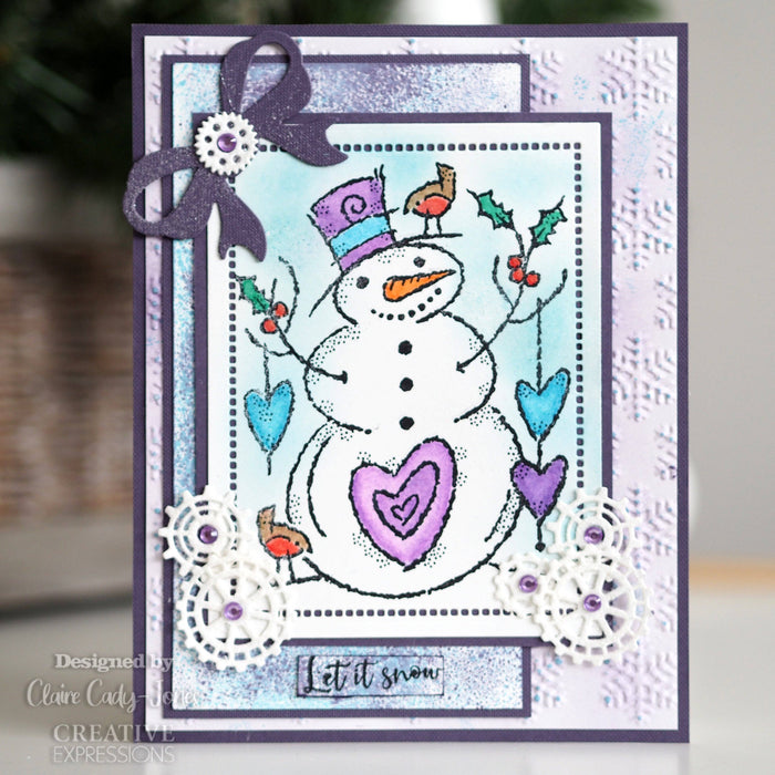 Ecstasy Crafts Distributing - Woodware Clear Singles Loving Snowman 4 in x 6 in Stamp