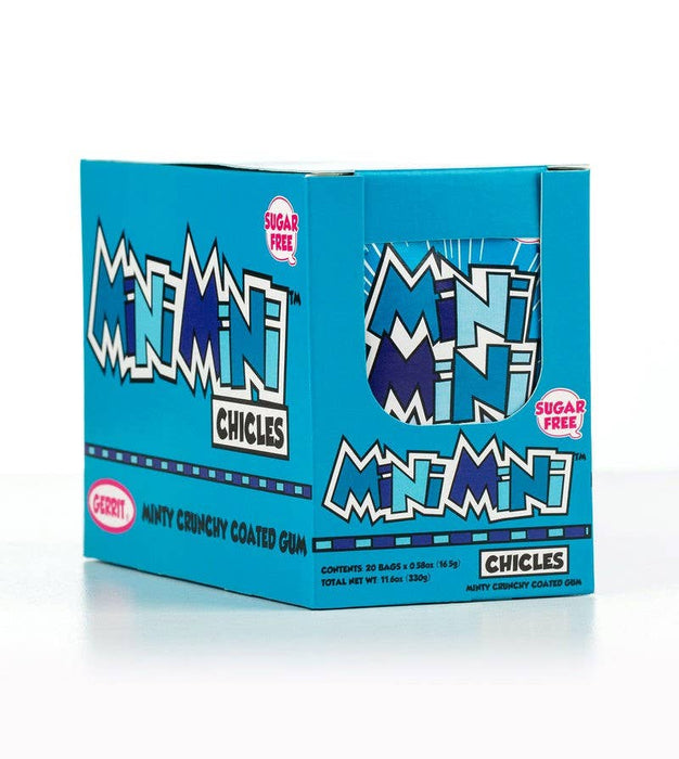 Mini Mini Chicles, Sugar Free Minty Crunchy Coated Gum