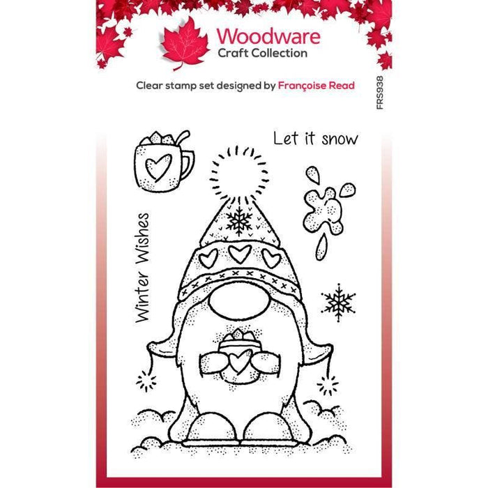 Ecstasy Crafts Distributing - Woodware Clear Singles Winter Gnome 4 in x 6 in Stamp