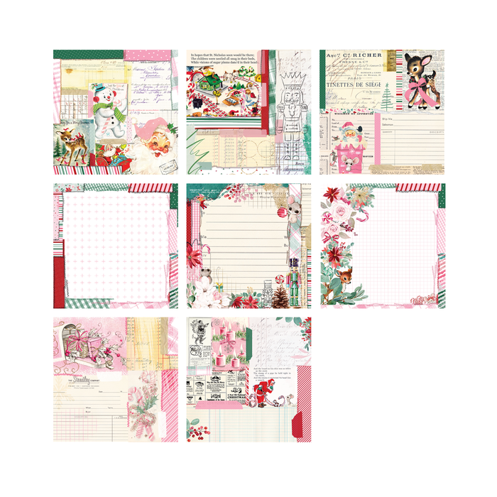 Pretty Little Studio - Sugar Plum Christmas 6x6 LEDGER Paper Pack (Single-Sided)