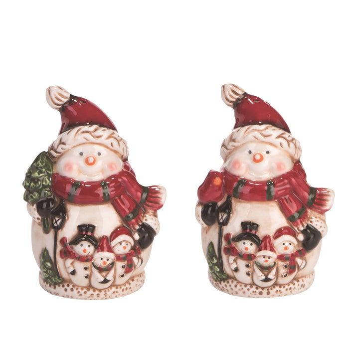 Christmas Snowman Salt and Pepper Shaker Set of 2