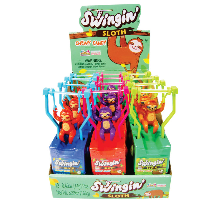 Kidsmania Swingin' Sloth Chewy Candy Dispenser, 0.49oz