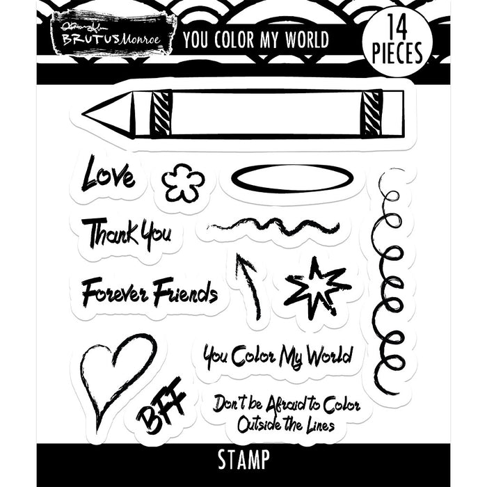 You Color My World 4x4 Stamp Set