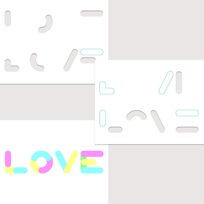 CMYK Stencils - Love