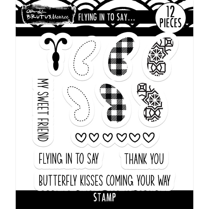 Flying in to say... 4x4 Stamp Set