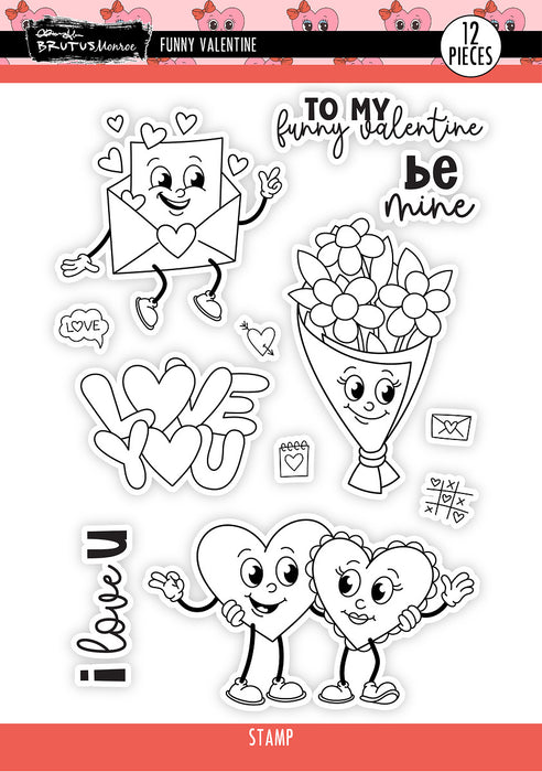 Funny Valentine 6"x8" Stamp Set